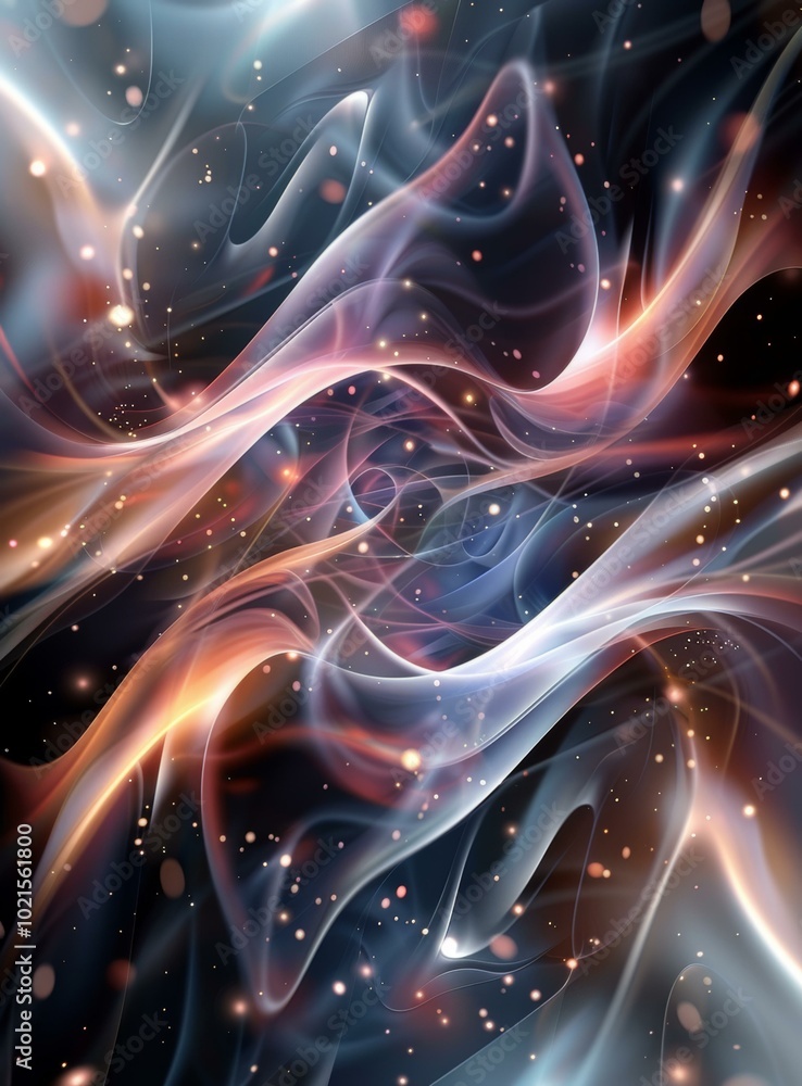 Fototapeta premium Abstract Cosmic Nebula Artistic Illustration