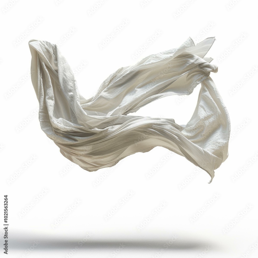 White cloth flying in the air White cloth flying in the air