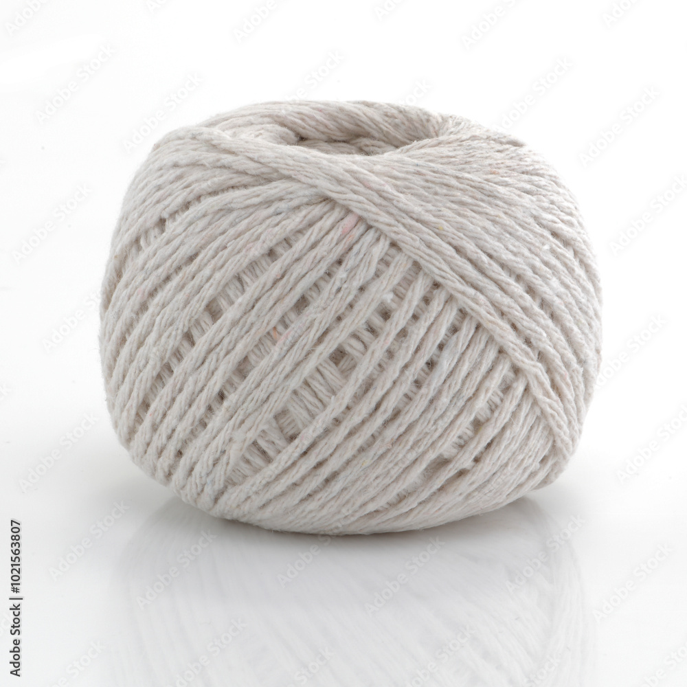 Ball of string on white Ball of string on white