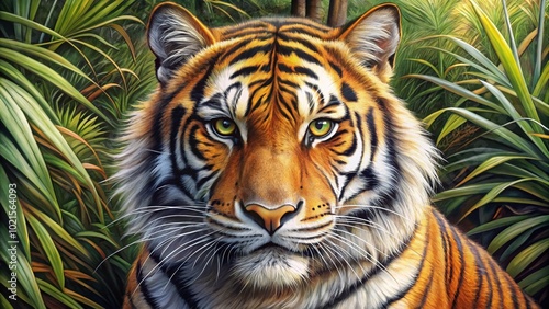 Stunning Hand-Drawn Illustrations of Tigers Showcasing Their Majestic Beauty and Fierce Spirit