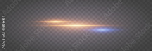 
Flare light effect. Magic neon lines and horizontal light.