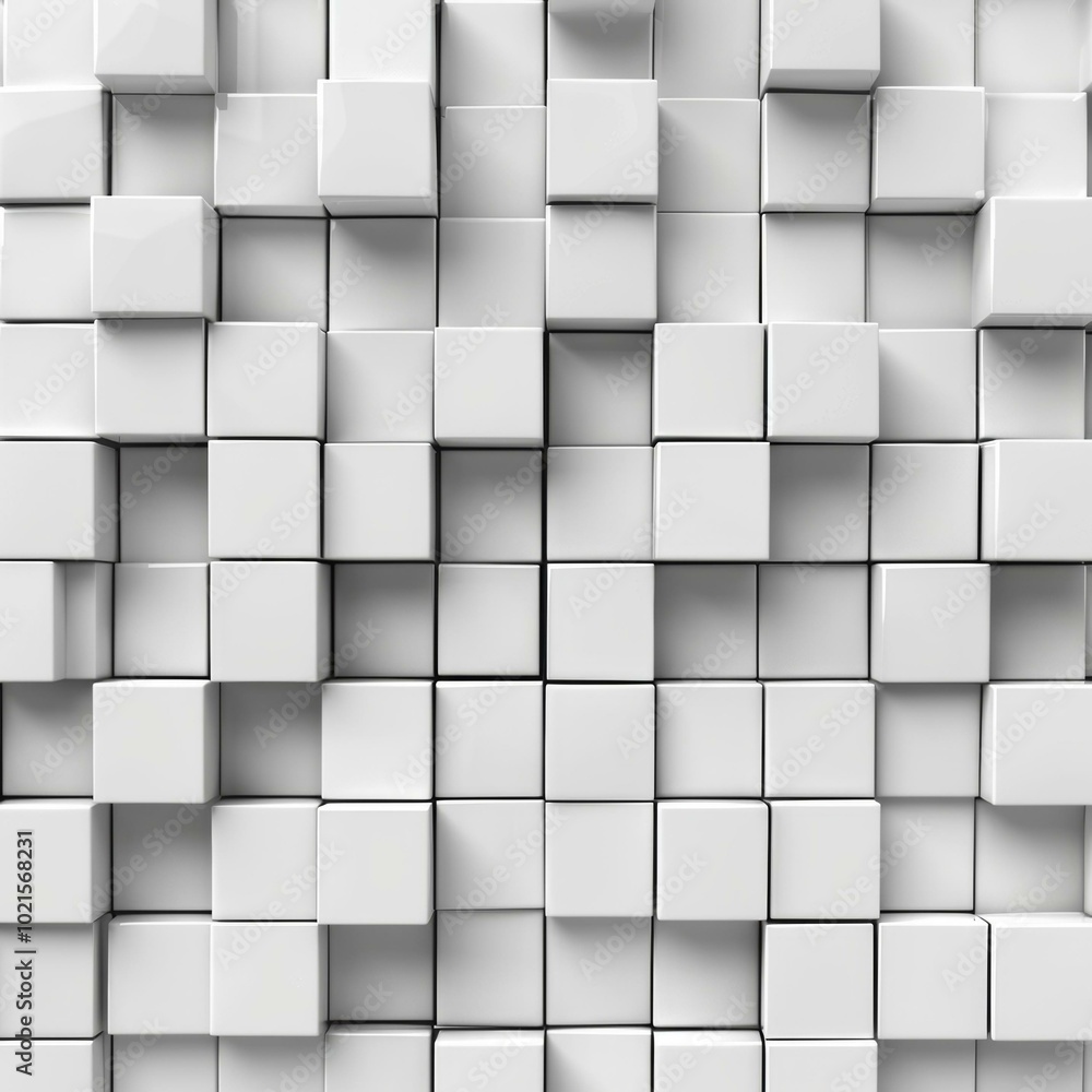 3D white cubes background 3D white cubes background