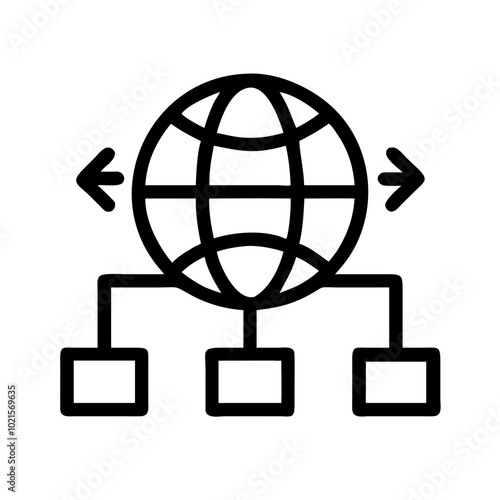 CDN (Content Delivery Network) icon representing efficient content distribution and performance
