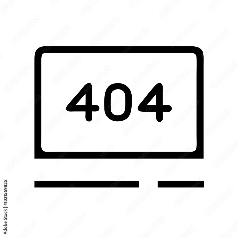 Error 404 icon indicating page not found in web development
Error 404 icon indicating page not found in web development