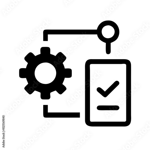 Test automation icon symbolizing software quality assurance and efficient development processes
