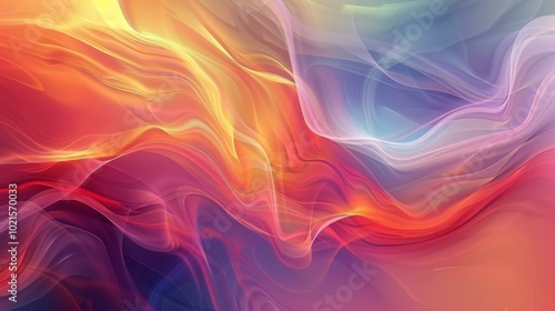 Abstract Colorful Flowing Lines Artwork