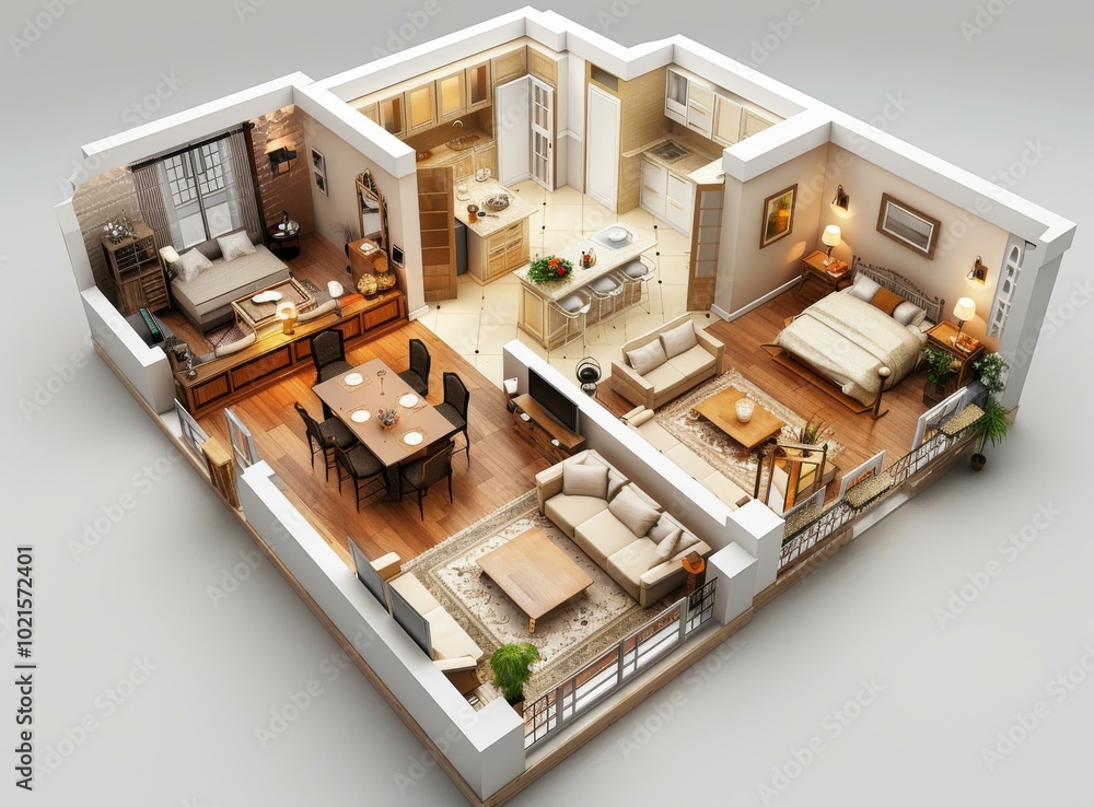 Small Apartment Floor Plan Design Illustration Small Apartment Floor Plan Design Illustration