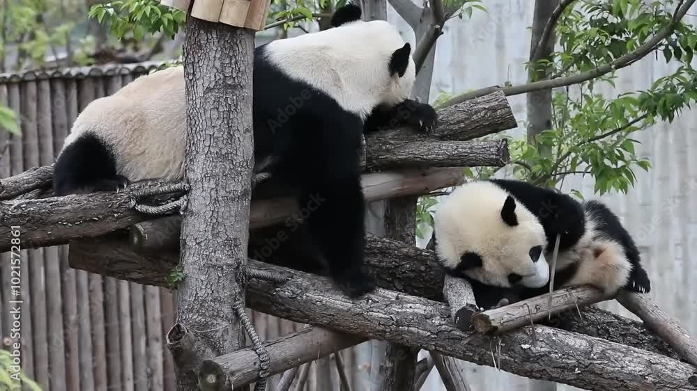Close up Little baby panda in Chengdu Pandas base Close up Little baby panda in Chengdu Pandas base