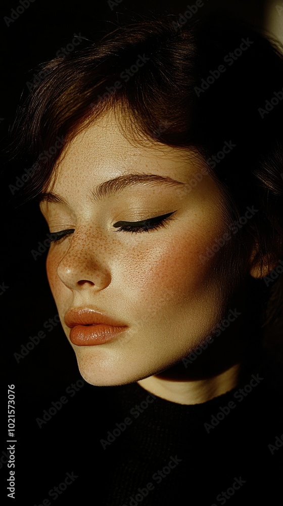 Natural beauty with freckles and makeup - spring inspiration for fashion and cosmetics Natural beauty with freckles and makeup - spring inspiration for fashion and cosmetics