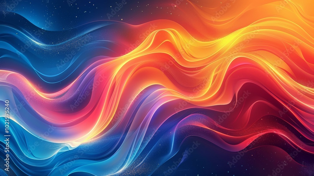Abstract Colorful Wave Design Abstract Colorful Wave Design