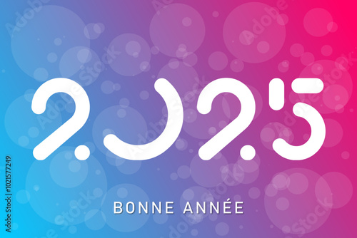 Bonne année - meilleurs vœux 2025 - vecteur pour affiche, bannière, salutation et célébration du nouvel an 2025.