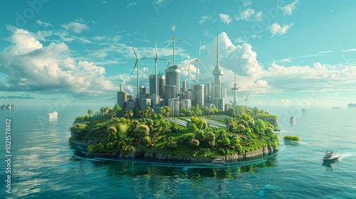 A green and sustainable city of the future