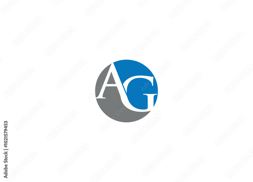 AG logo design vector icon template with white background AG logo design vector icon template with white background
