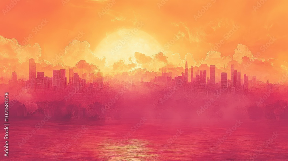 A highly visual global heat map showing extreme temperatures and heat waves across different regions, bringing attention to the increasing intensity of global warming.