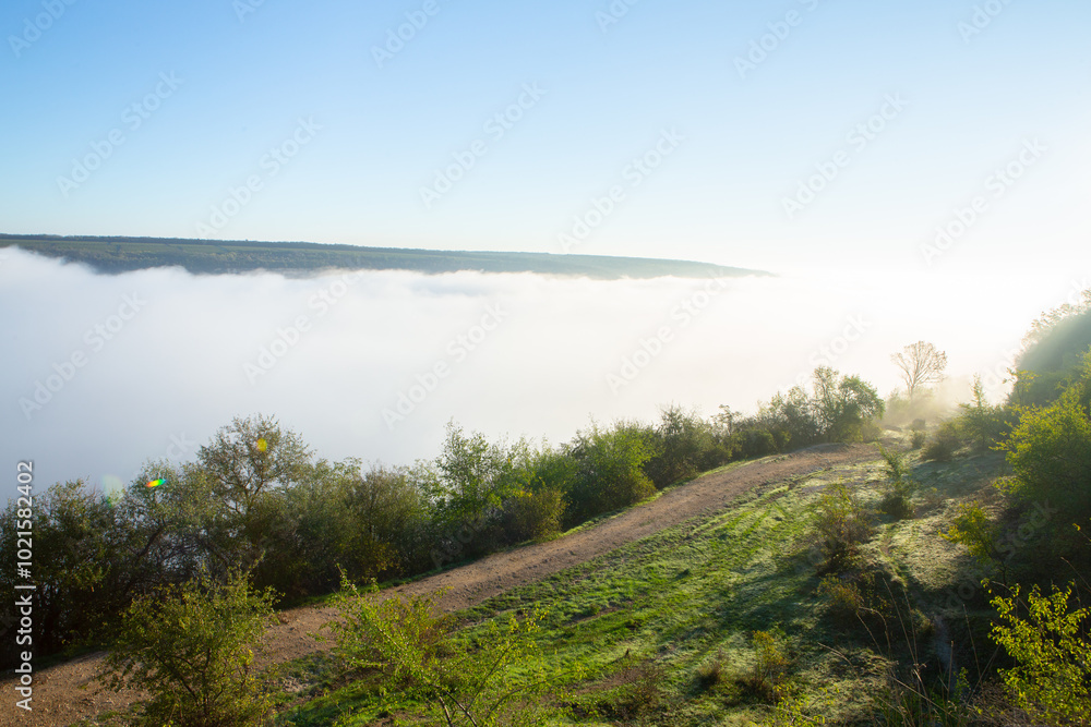 Picturesque Landscape of Rural Moldova. Idyllic Countryside Landscape in Republic of Moldova. Rolling Hills and Farmland in Europe. Picturesque Landscape of Rural Moldova. Idyllic Countryside Landscape in Republic of Moldova. Rolling Hills and Farmland in Europe.