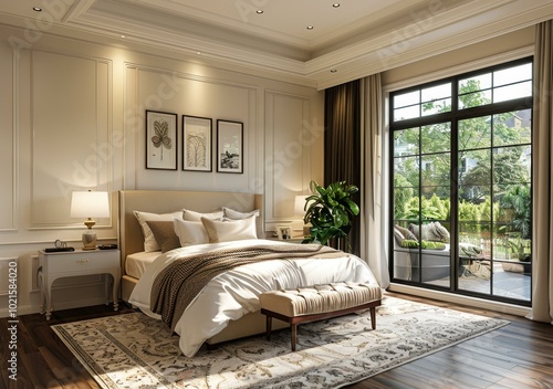 Luxury Bedroom Interior Design Illustration