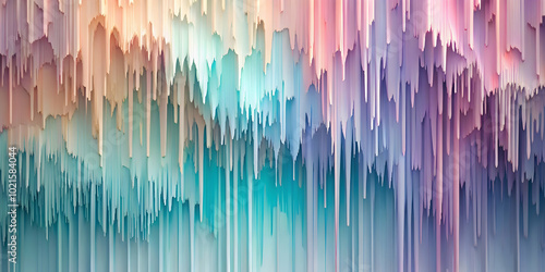 Pastel Drip Abstract Art:  Fluid, colorful vertical lines create a mesmerizing, dreamlike abstract artwork. Perfect for modern design projects. 