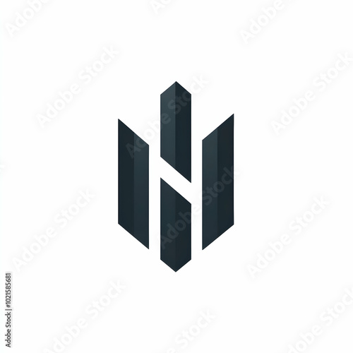 Free Download Geometric Strong Black Illustration logo icon of a Abstract Shape - GFXLoad