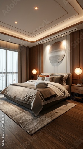 Modern Bedroom Interior Design Illustration