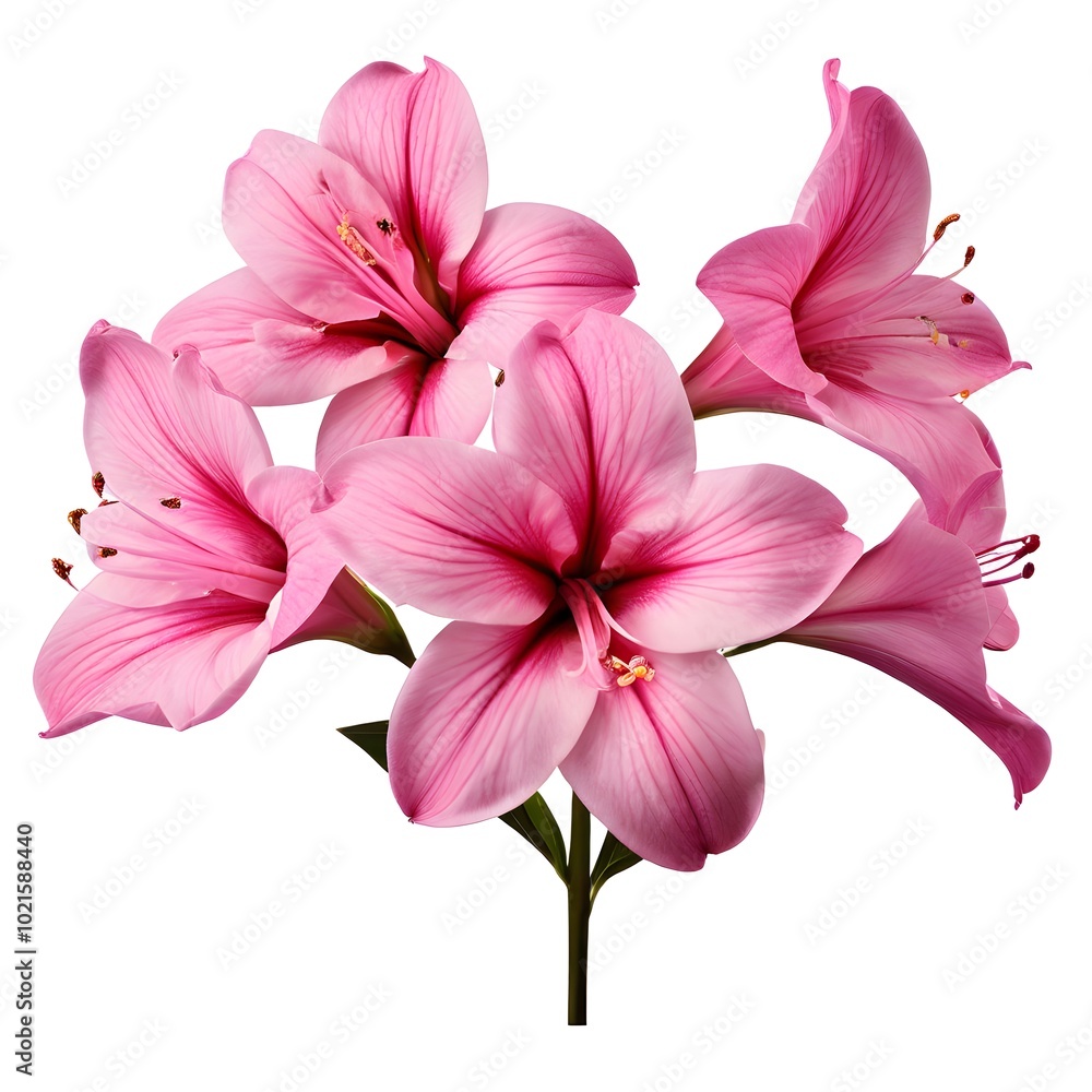 The pink flower collection is an isolated PNG with a white background The pink flower collection is an isolated PNG with a white background