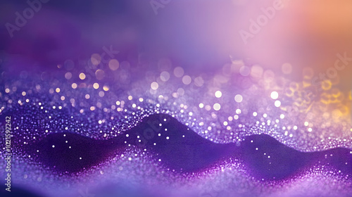 a blurry photo of a purple background with small white dots. generative ai
