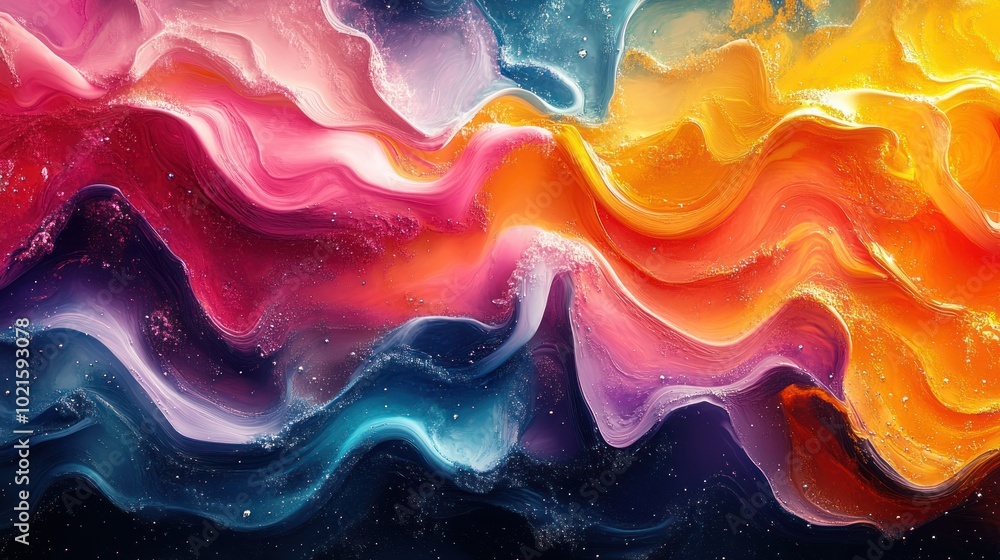 Abstract Art Pillow Cover, Abstract Wildflower Art: