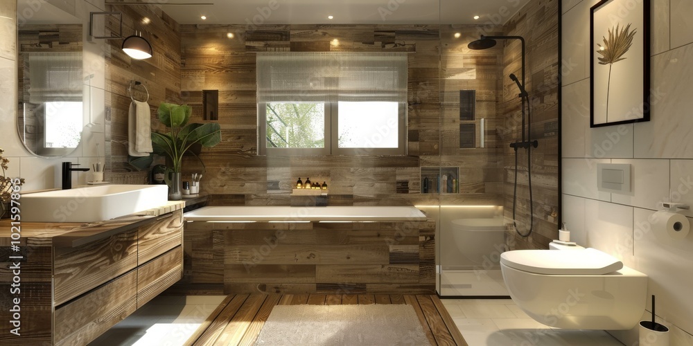 Modern Rustic Bathroom Interior Design Modern Rustic Bathroom Interior Design
