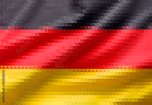 The Vector Flag of Germany with folds