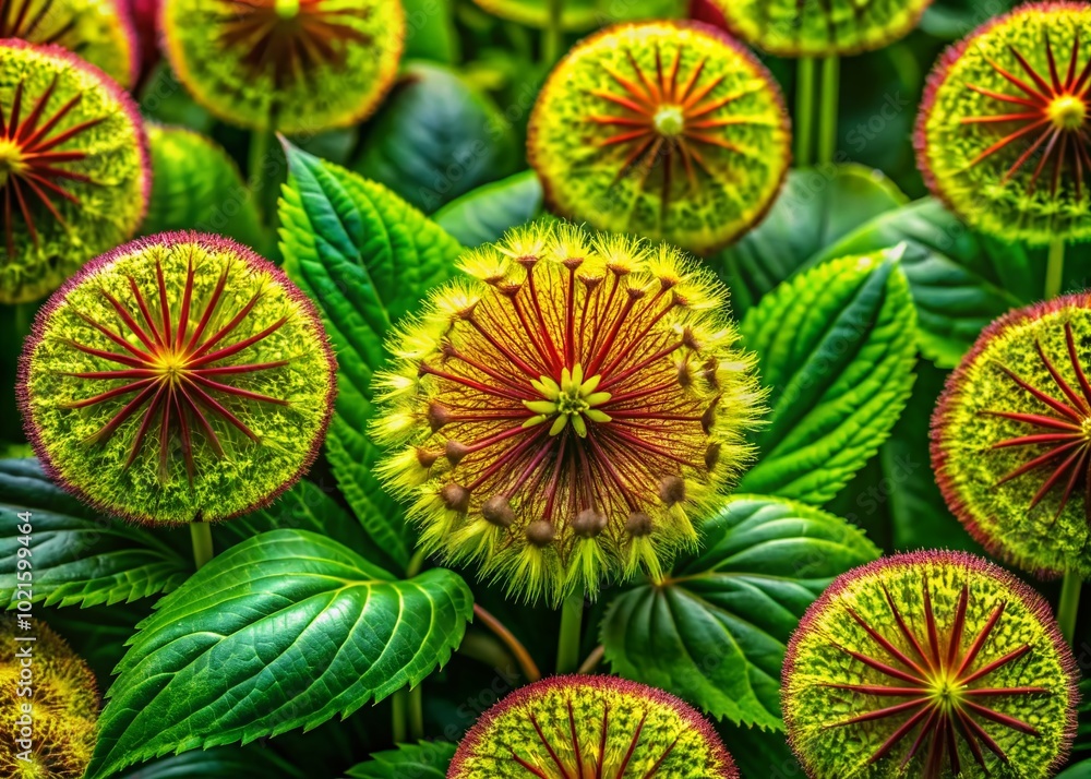 Unique Leaves Resembling Dandelion Shapes in Nature's Garden, Showcasing Lush Green Foliage and Intricate Patterns Unique Leaves Resembling Dandelion Shapes in Nature's Garden, Showcasing Lush Green Foliage and Intricate Patterns