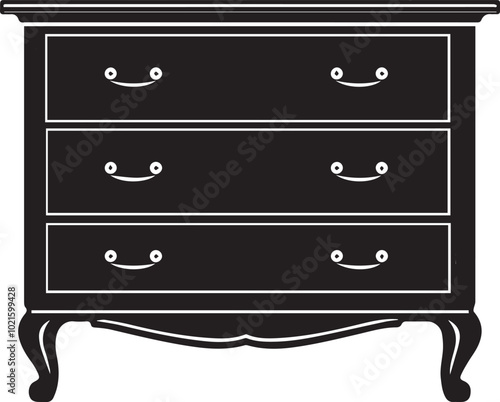 wooden dresser silhouette