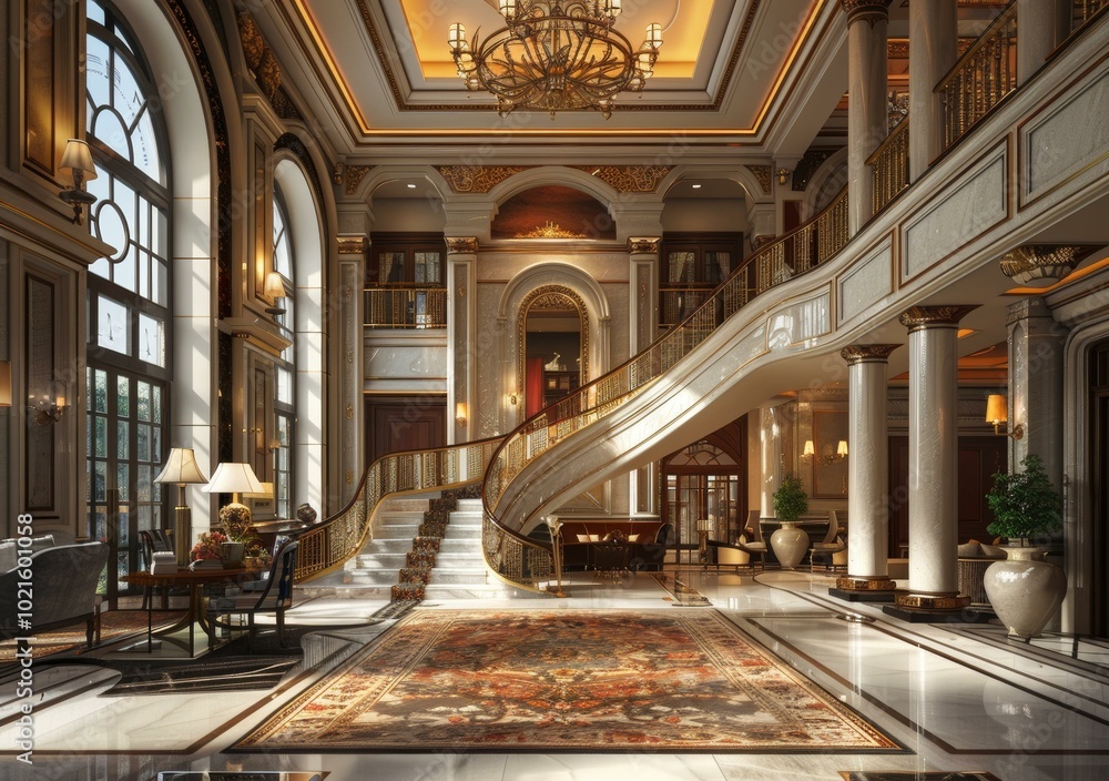 Fototapeta premium Grand Luxury Architectural Interior Design