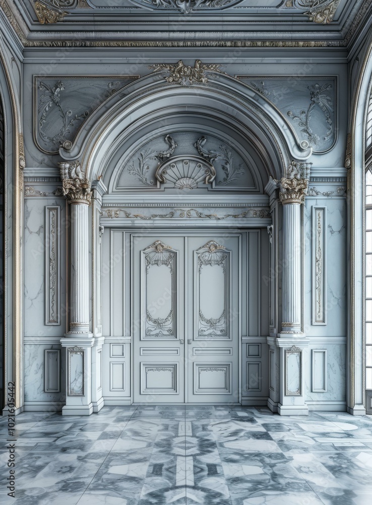 Fototapeta premium Elegant Palace Interior Design Illustration