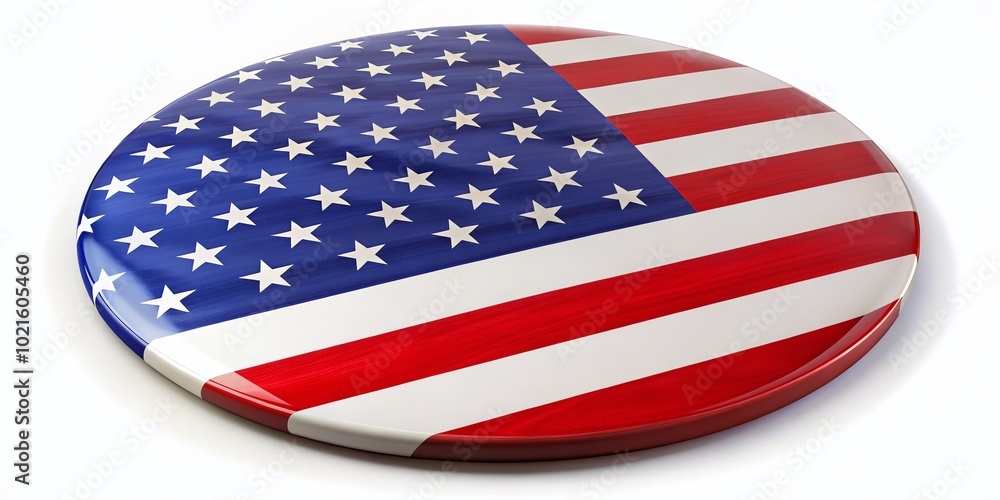 Vibrant American Flag Round Design for Celebrations and Patriotic Events, Perfect for Home Decor and Craft Projects Vibrant American Flag Round Design for Celebrations and Patriotic Events, Perfect for Home Decor and Craft Projects