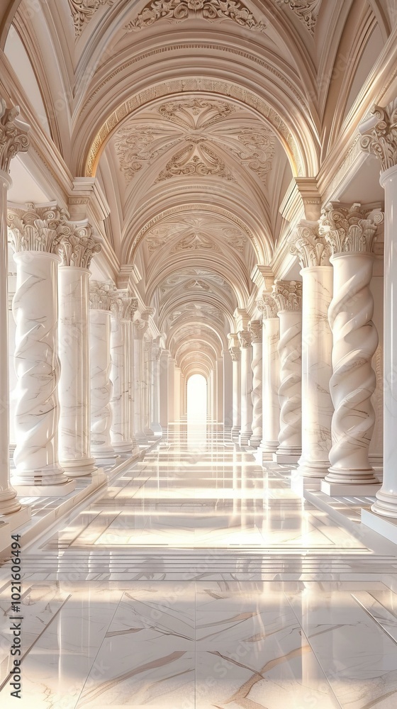Obraz premium Elegant Architectural Interior Design Corridor
