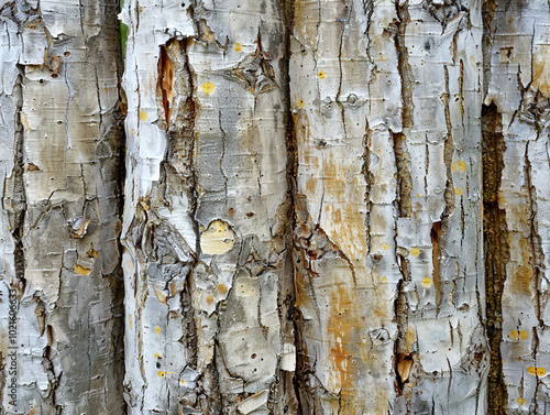 Aspen Bark Texture with Hor...