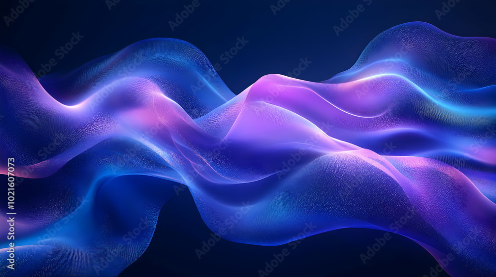 Obraz premium Abstract Background with Wavy Lines in Blue and Purple Hues