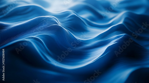 Abstract Blue Waves 3D Background