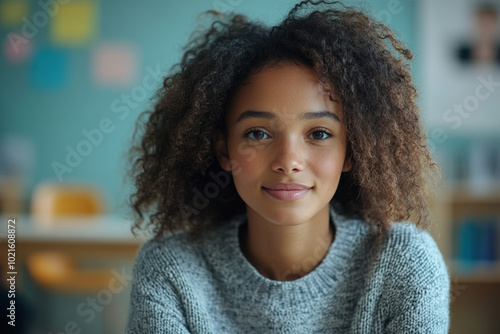 A school counselor discussi...