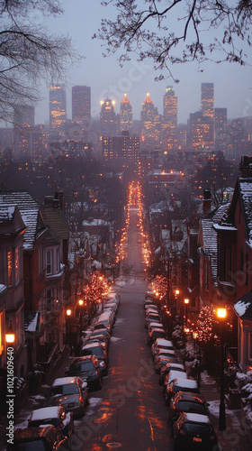 aerial view of a charming s...