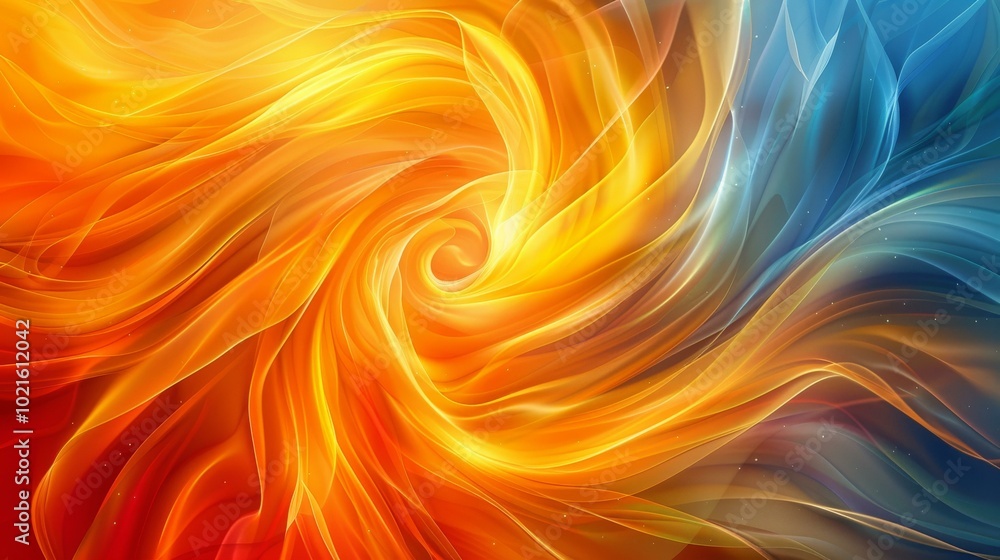 Abstract Fire and Ice Flowing Art Abstract Fire and Ice Flowing Art