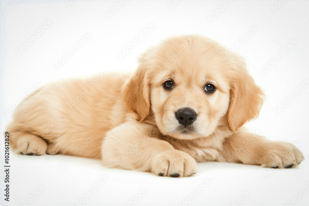 Golden retriever puppy isolated Golden retriever puppy isolated