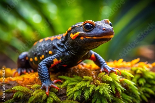 Vibrant Crocodile Newt for Sale in Natural Habitat - Exotic Pet for Amphibian Enthusiasts