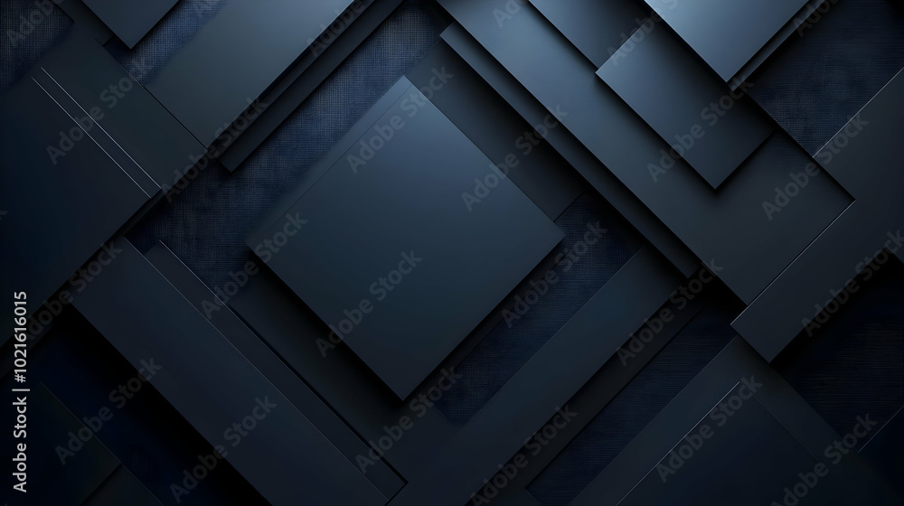 Abstract Background with Dark Blue Geometric Shapes and Shadow Abstract Background with Dark Blue Geometric Shapes and Shadow