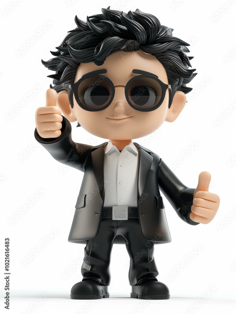 3D rendering of a businessman giving a thumbs up 3D rendering of a businessman giving a thumbs up