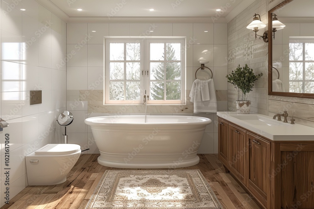 Elegant and Modern Farmhouse Bathroom Elegant and Modern Farmhouse Bathroom