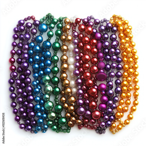 Mardi Gras Beads Isolated