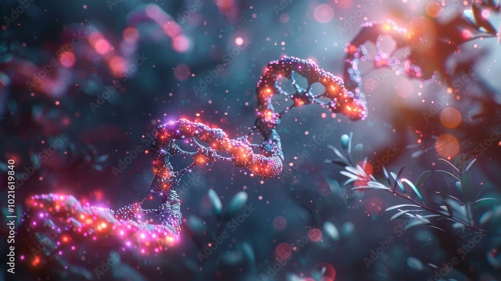 Artistic illustration of DNA helix Artistic illustration of DNA helix