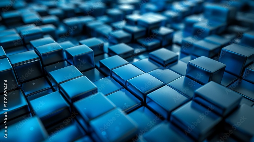 Fototapeta premium Blue cubes background