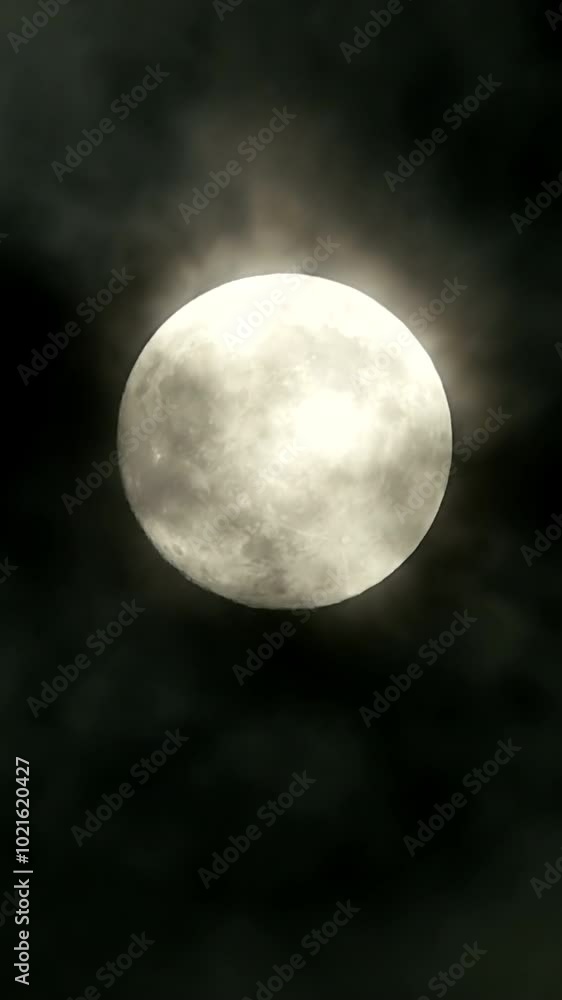 The Moon is Illuminating a Cloudy Night Sky, creating an enchanting and mysterious atmosphere The Moon is Illuminating a Cloudy Night Sky, creating an enchanting and mysterious atmosphere