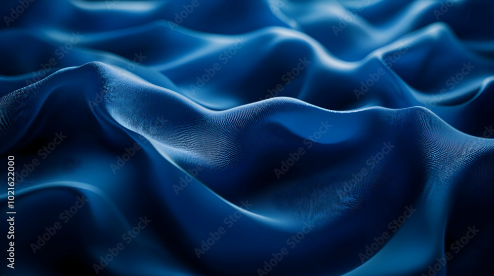 Obraz premium Abstract 3D Blue Wavy Background